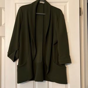 Green blazer - no buttons